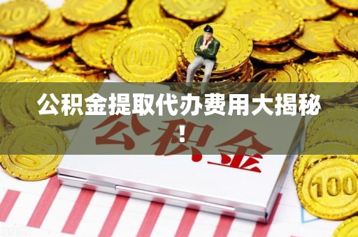 邵武公积金提取代办费用大揭秘! 邵武公积金提取代办费用大揭秘!