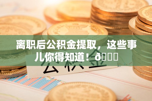 邵武离职后公积金提取，这些事儿你得知道！😎